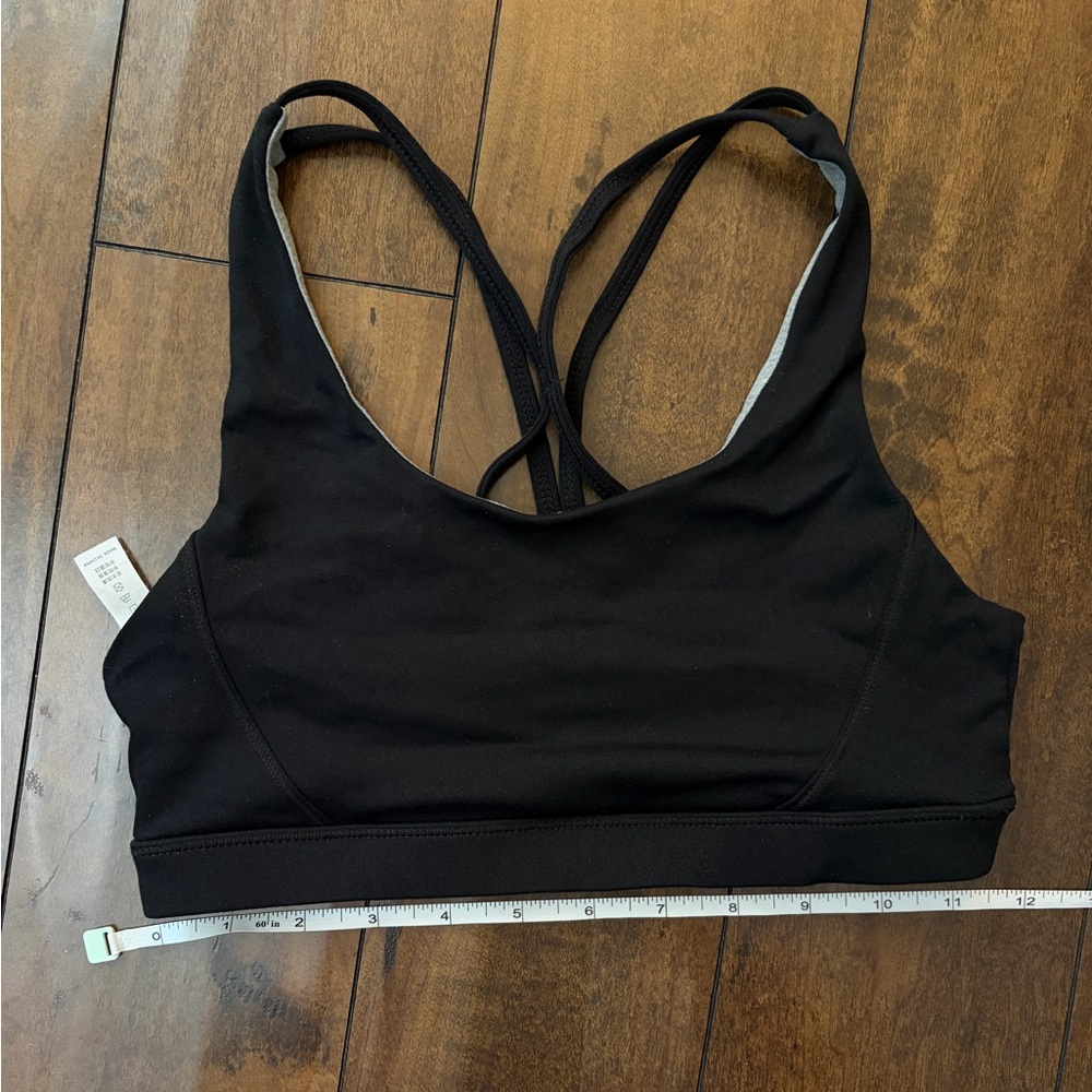 Black Strappy Sports Bra size S